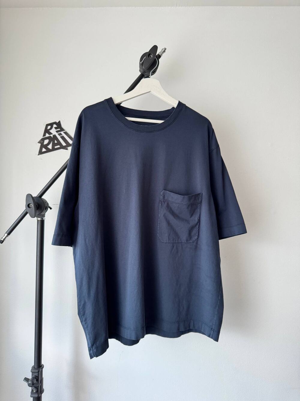 Lemaire Navy Cotton Pocket T-Shirt XL
